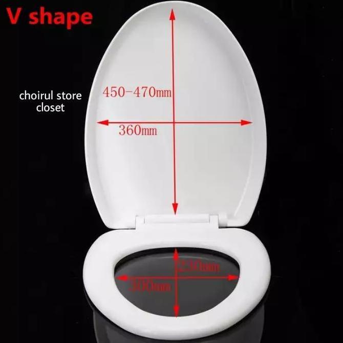 caver toilet penutup closet duduk model panjang caver closet tipe V