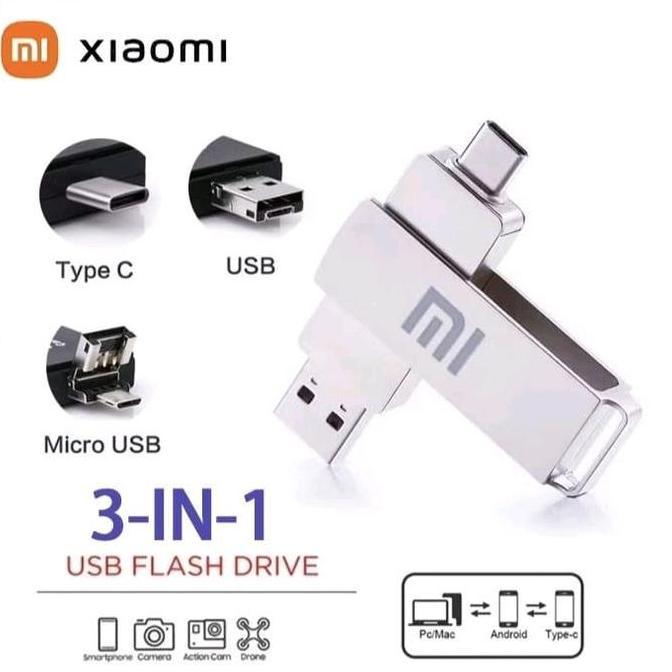 baruniastore - flashdisk usb xiaomi 2tb original 3 in 1 type c 1tb penyimpanan storage