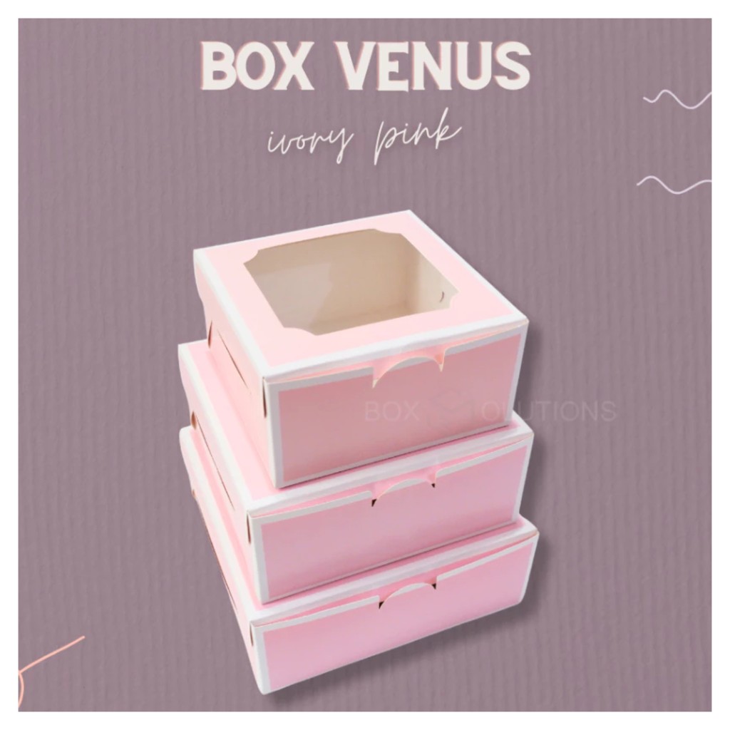 Box Kue 15x15 18x18 20x20 Venus 15 18 20 Cake Ulang Tahun Ultah Pink