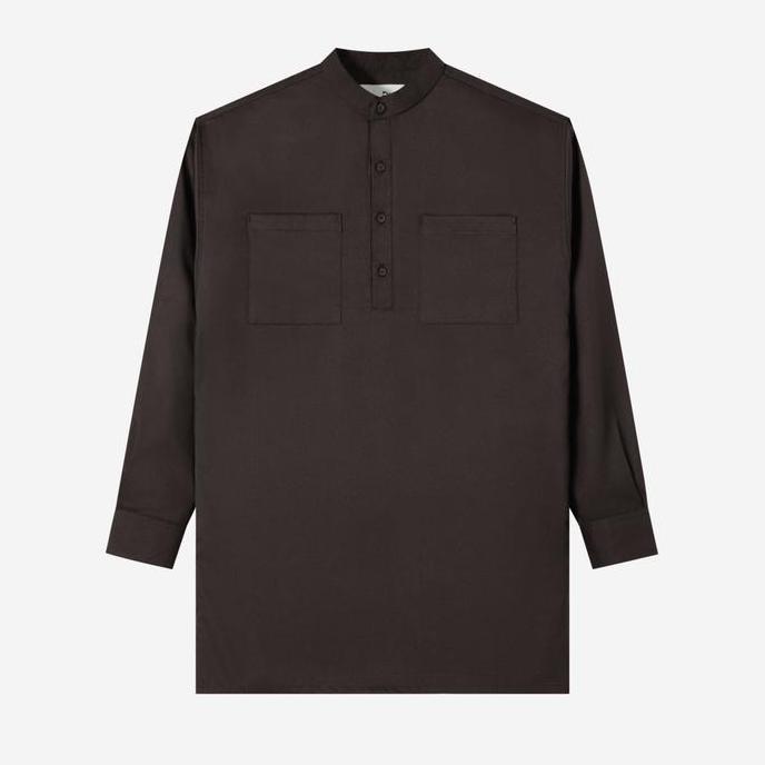 DUHA Gamis Pria Medium Lengan Panjang - Saif - Dark Brown