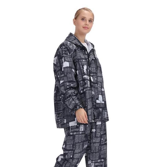 Jas Hujan Pria Jas Hujan Wanita Raincoat Motif Koran Grc 81016