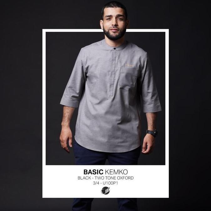 SAMASE Kemko Basic U100P Kemeja Koko Pakaian Muslim Pria Dewasa Tangan 3/4 Samase Clothes Official T