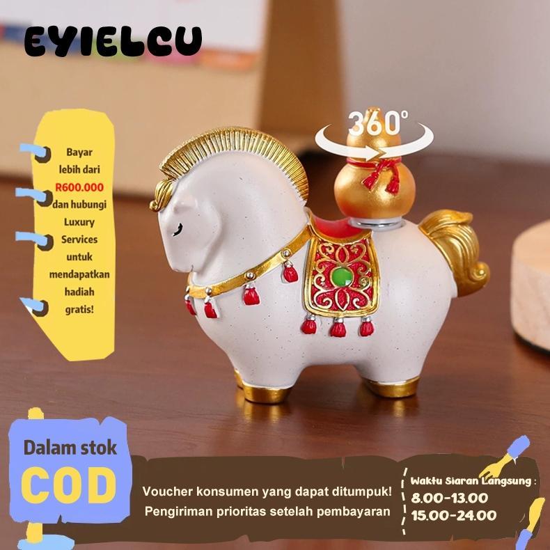 Diskon Imlek Eyre Kuda Keberuntungan 2026 - Patung Hias Meja Imut & Elegan Patung Kuda Imut Tahun Ku