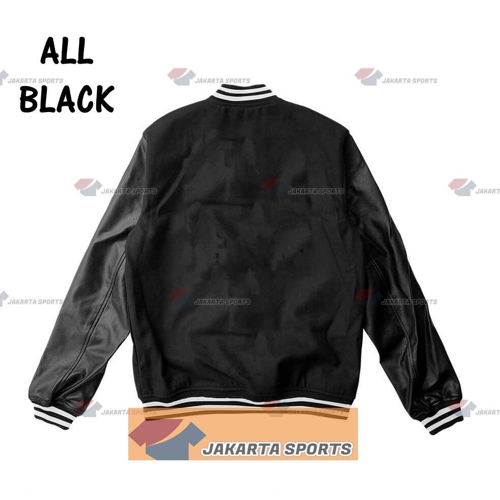BEST SELLER JAKET VARSITY HITAM POLOS BASEBALL PRIA WANITA MURAH JACKET