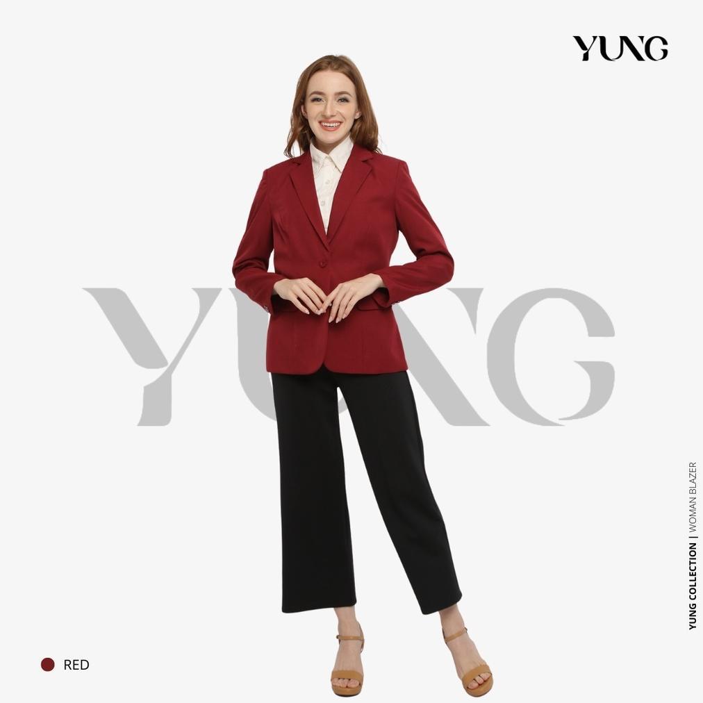 BEST SELLER YUNG BASIC BLAZER - BLAZER WANITA BAHAN HIGHTWIST TEBAL ADEM LAPIS FURING BAHU BUSA COCO