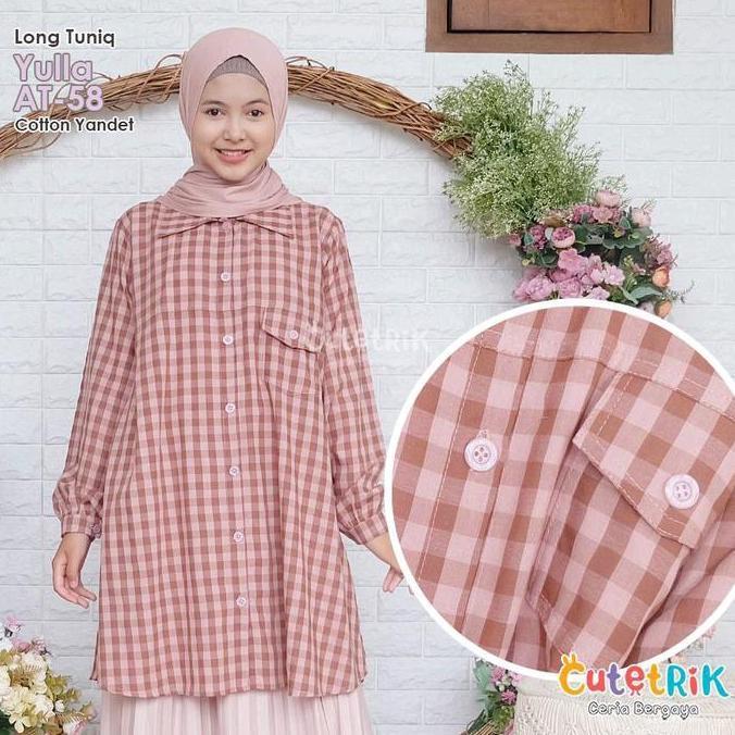 Tunik Anak Perempuan Remaja Cutetrik Long Tunik  Katun
