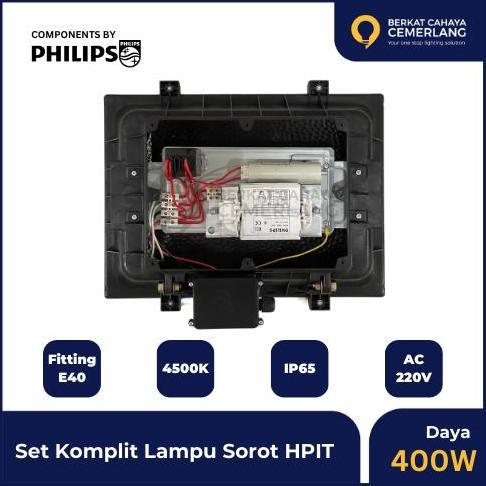 Set Komplit Lampu Sorot HPIT 400W Komponen PHILIPS