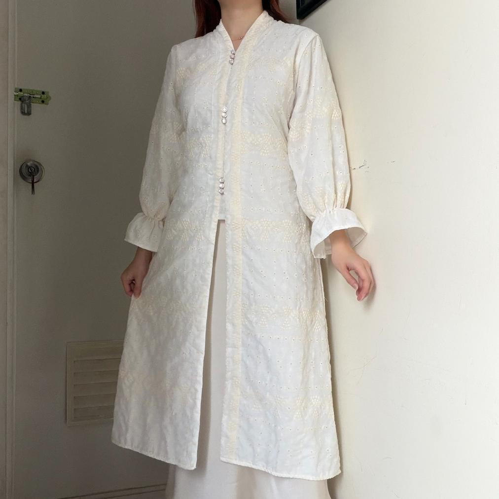 BEST SELLER ALMIRA LONG TUNIK MIDI TOP ATASAN DRESS BLOUSE WANITA KERJA KONDANGAN LEBARAN RAYA WEDDI