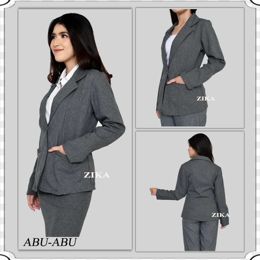 FREE ONGKIR BLAZER HITAM FORMAL KERJA KANTOR WANITA DEWASA JUMBO JAS CEWEK LENGAN PANJANG