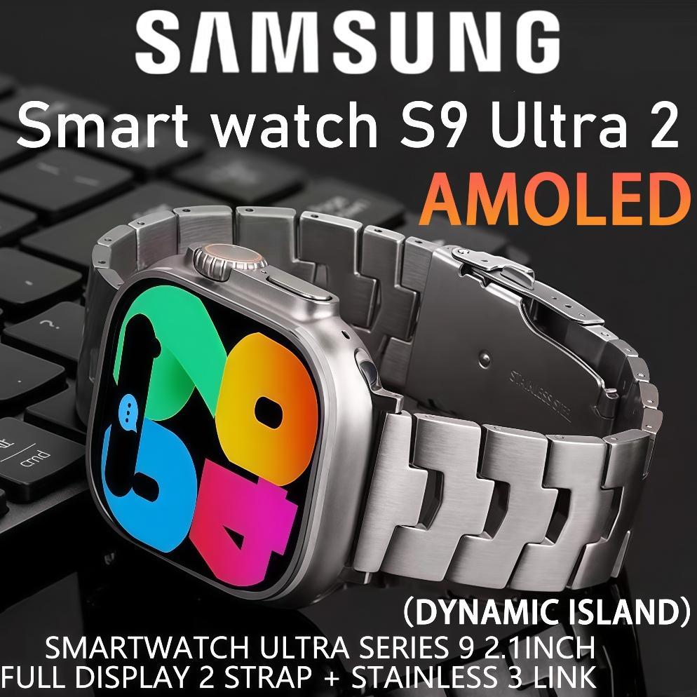 new product [baru] samsung smartwatch s9 ultra2 strap stainless jam tangan smart watch pria jam tang