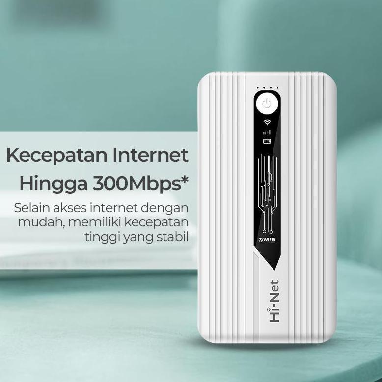 HOT DEALS Hi-Net  Modem M29 Power Bank Router 2-in-1 4G + Wi-Fi 6 Jaringan 300Mbps 10000mAh Kartu SI