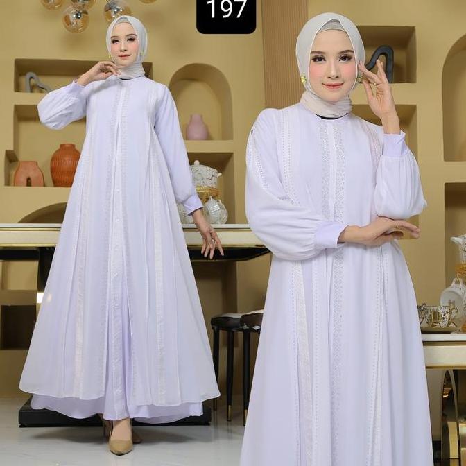 Abaya premium gamis abaya premium terbaru 197 Arab Bordir Ceruty Lembut