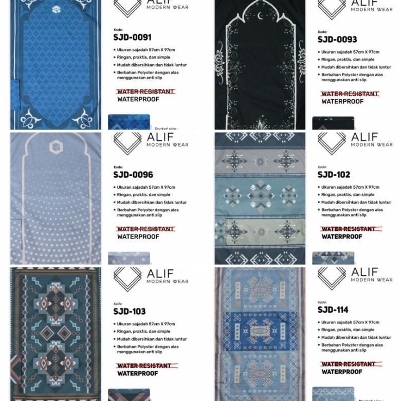 ALIF SAJADAH LIPAT TRAVELLING / TRAVEL / SAKU / PORTABLE / SAJADAH WATERPROOF