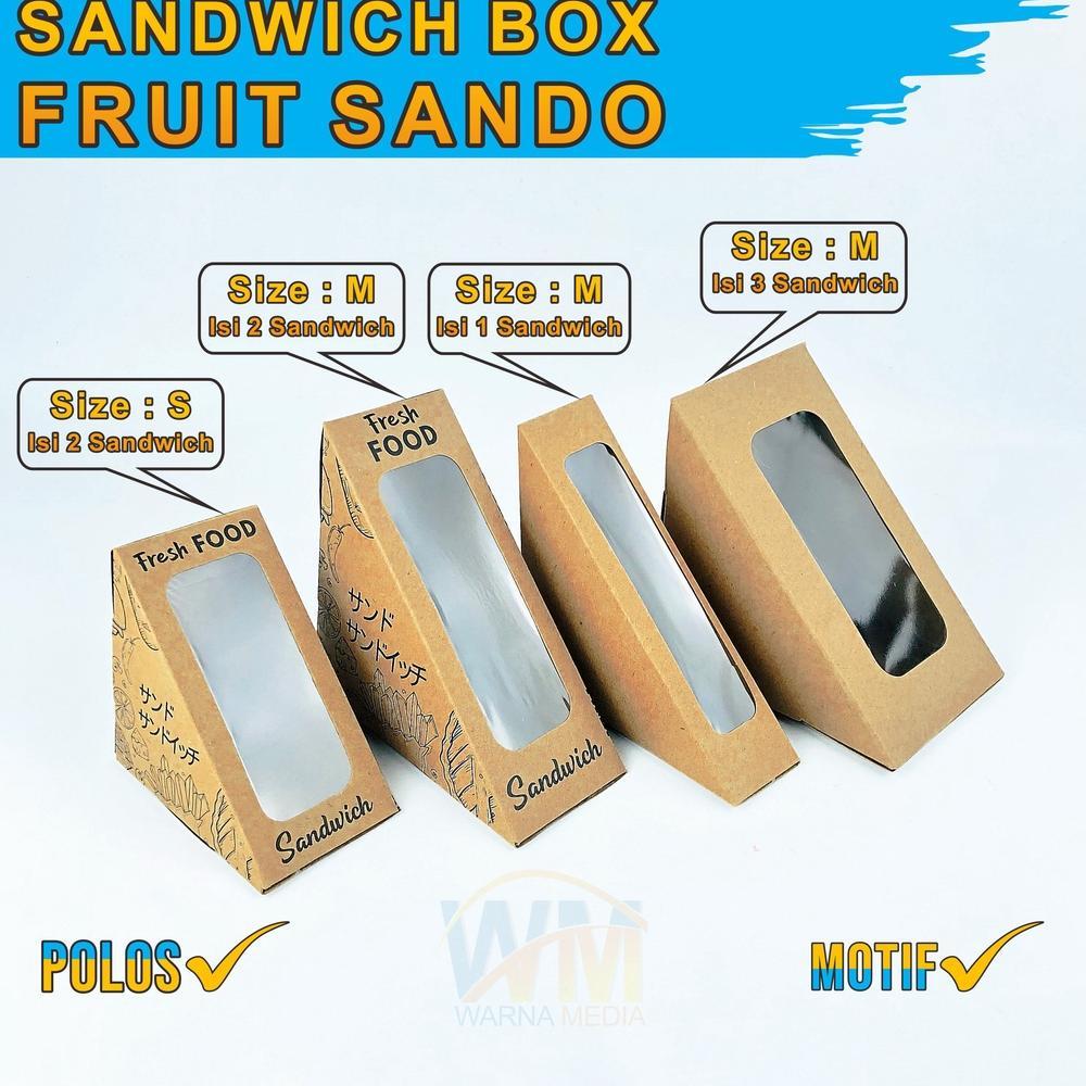 TERBARU MIKA SANDWICH SEGITIGA / MIKA SANWICH BUAH / SANDWICH BOX FRUIT SANDO / KEMASAN SANDWICH SEG