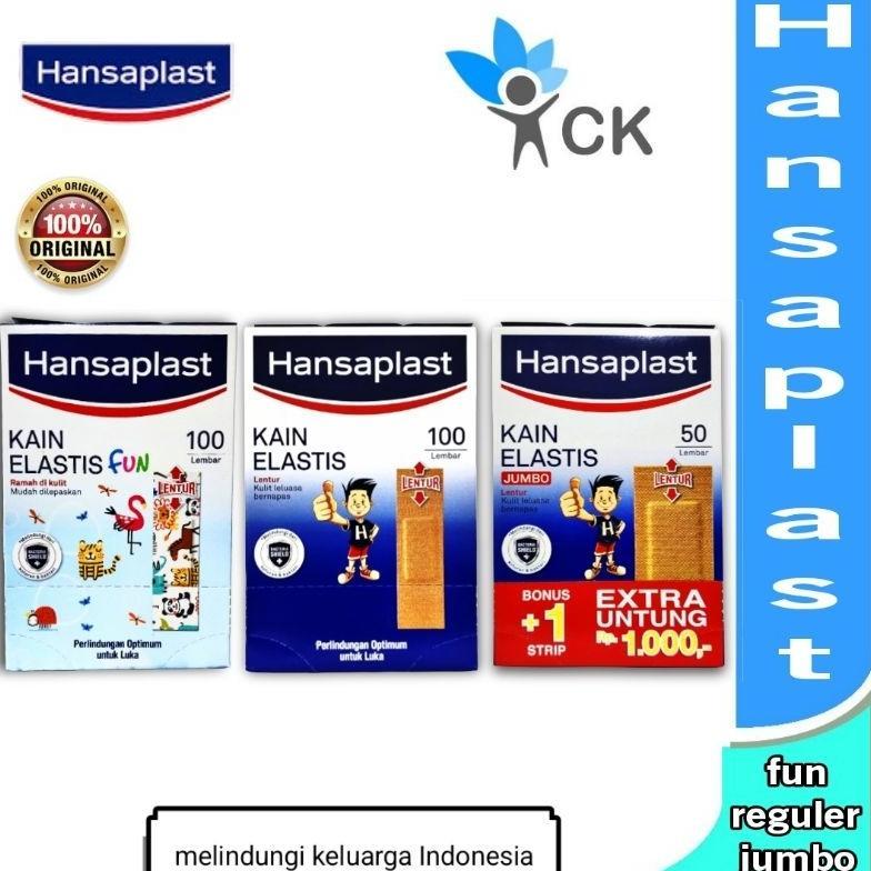 Hansaplast - reguler isi 100 / jumbo isi 50 - melindungi keluarga Indonesia
