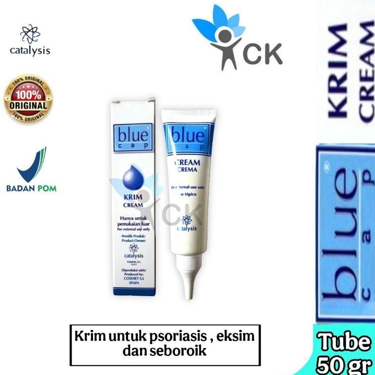 BLUE CAP CREAM TUBE 50 GRAM - Meredakan Psoriasis