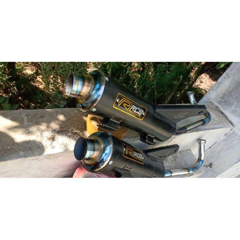 Promo  Knalpot Racing Rcb Metik Fful Bazz Ala Sijhiro Termurah Mio Sporti/Mio J/Mio Soul Karbu/Mio S