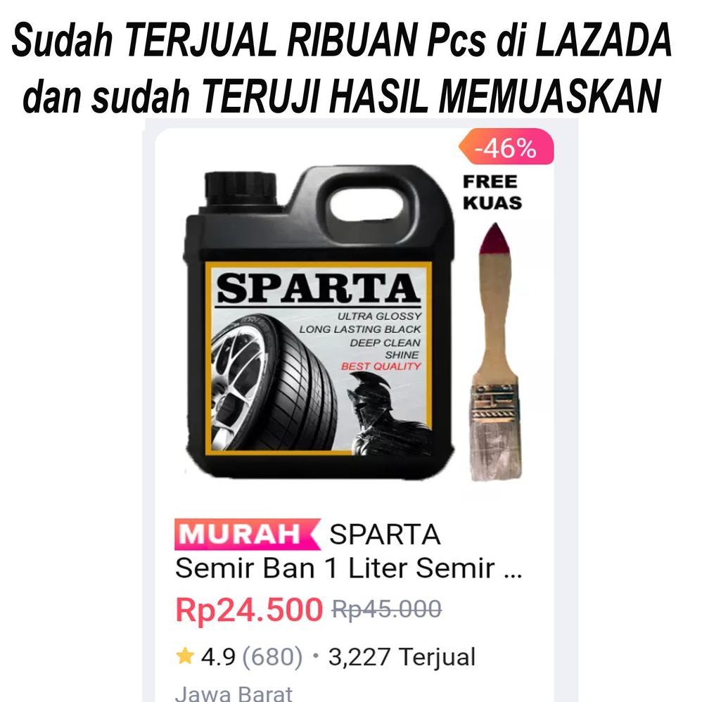 Gratong Sparta Semir Ban 1 Liter / Pengkilap Ban / Penghitam Ban Mobil Motor