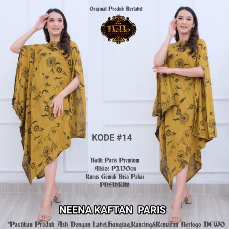 BIG SALE Kaftan Batik Asimetris Neena Bahan Paris S-XXXL