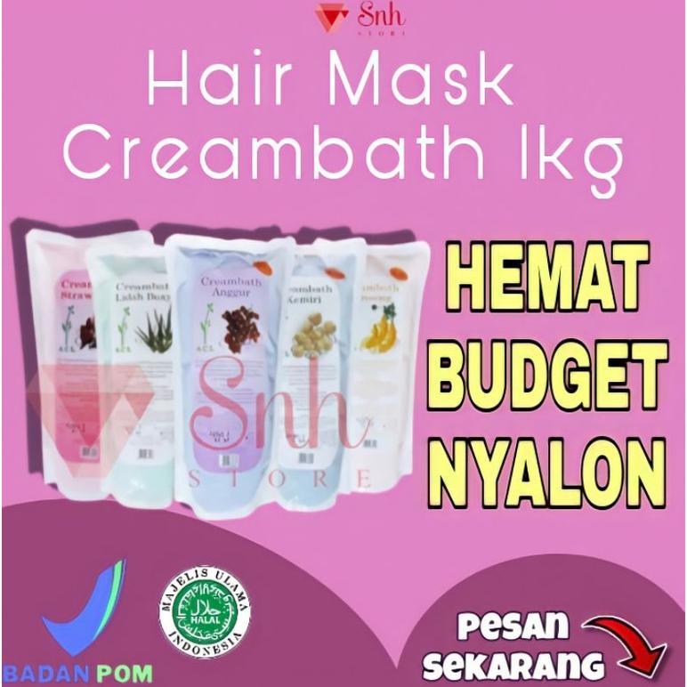 Creambath 1kg/hair mask 1kg/Creambath Rambut/masker rambut kiloan/Creambath Kiloan/hair mask/masker 