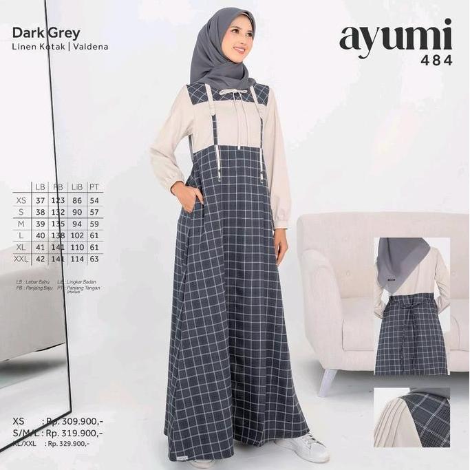 AYUMI 484 BY ETHICA | GAMIS KOTAK KOTAK OOTD KEKINIAN MOTIF CAKEP OVERALL SIMPEL