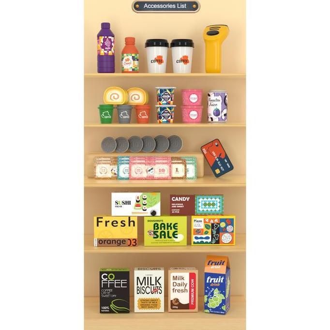 Mainan Anak Supermarket Coffe Set HW23038691 Shopping minimarket