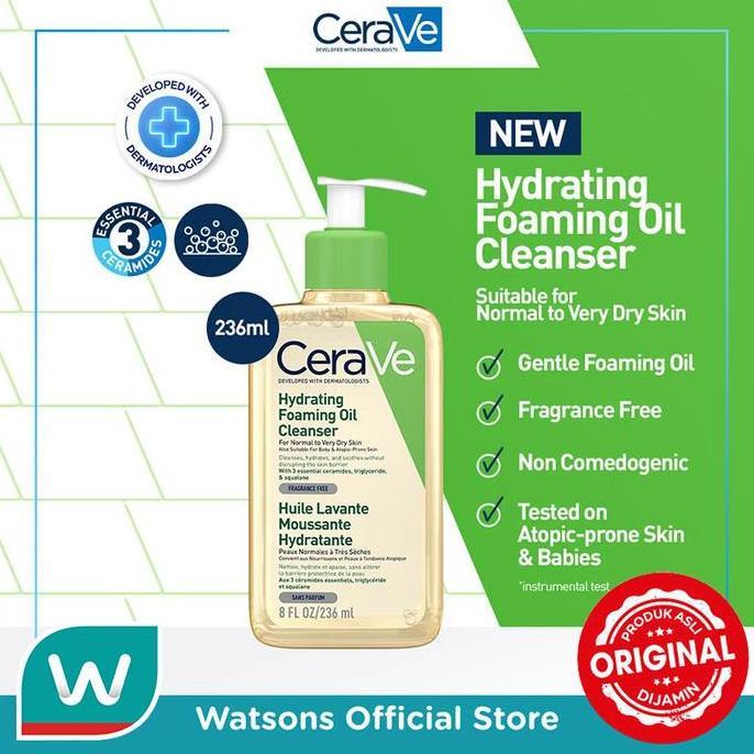 CeraVe Hydrating Foaming Oil Facial Cleanser 236ml Best Seller