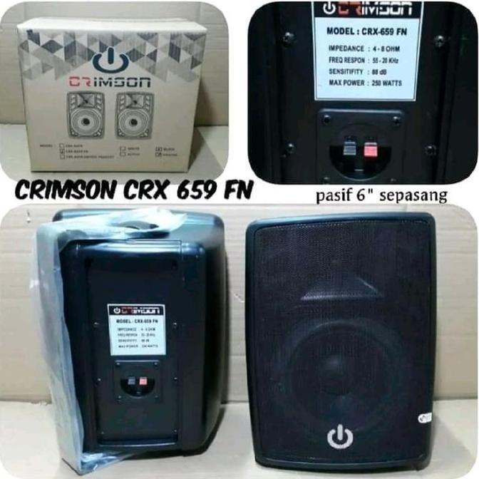 SPEAKER 6 INCH PASIF CRIMSON 2 WAY 250 WATT + breaket terlaris