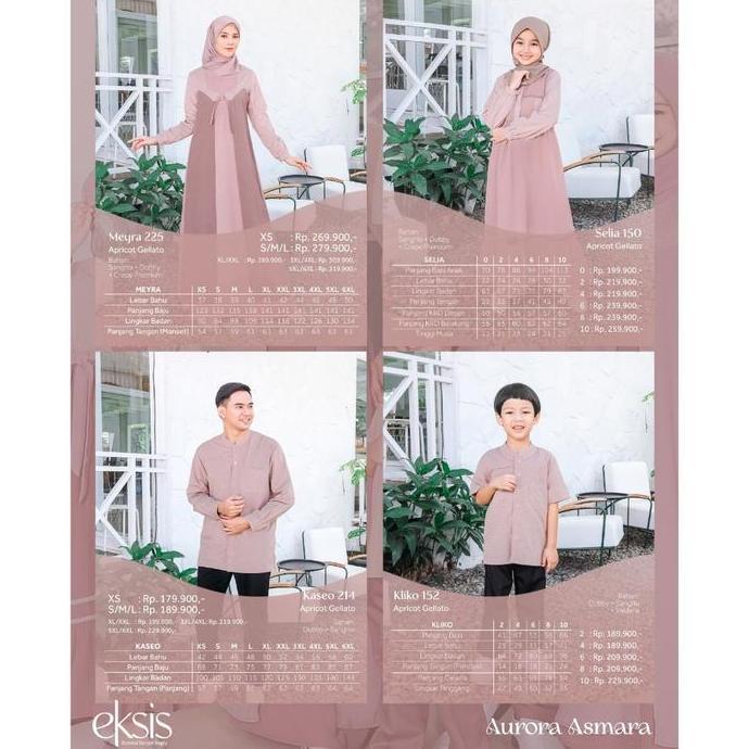 Seply - Baju Sarimbit Keluarga Lebaran - Eksis 239 Apricot Gellato