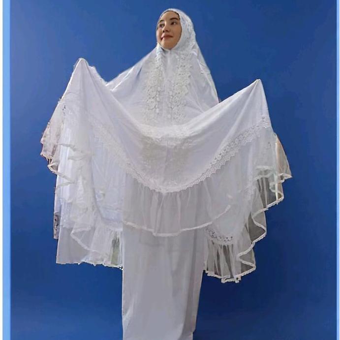 MUKENA MUTIARA MEWAH CANTIK DAN SUPER JUMBO Katun Nyaman Lembut