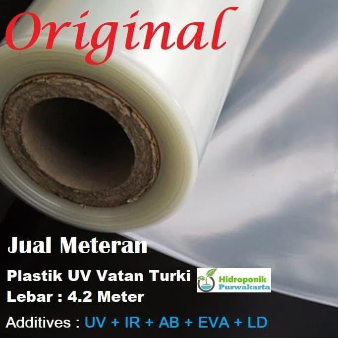 Tmn- Plastik Uv 14 % Eceran Meteran Vatan Turki Lebar 4.2 Meter 200 Mikron