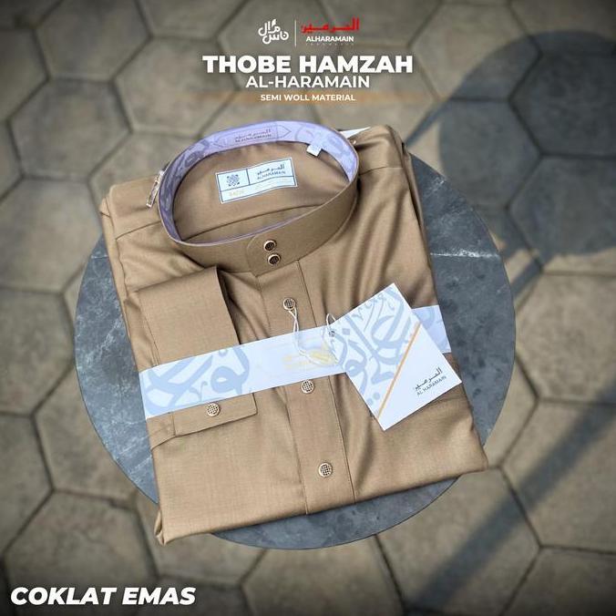 Jubah Al Haramain Premium  / Gamis Al Haramain 100% Original Lengan Panjang Manset / Bahan Semi Woll