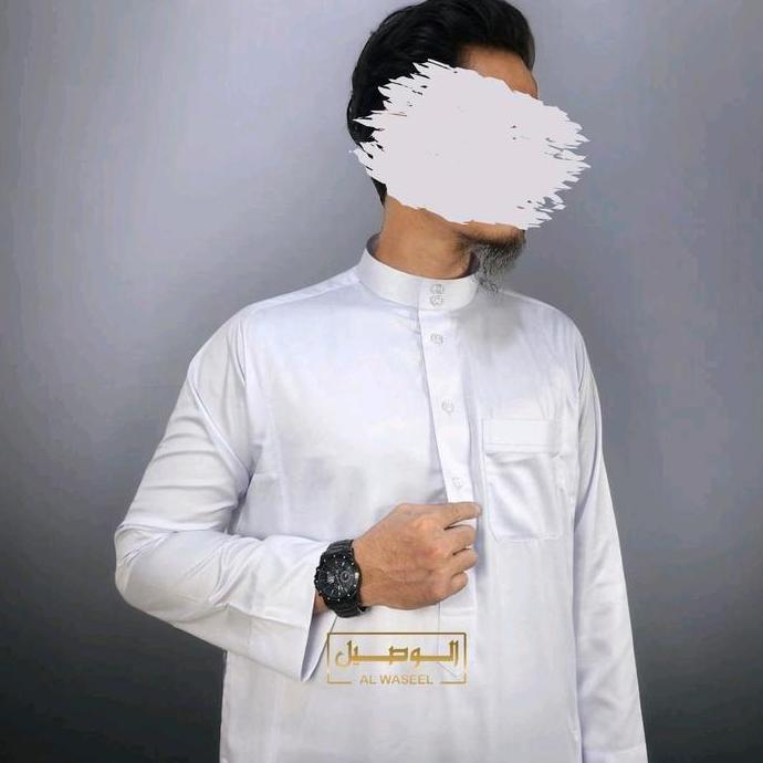 Gamis/Jubah al-waseel premium /Model jubah alharamain /haramain vietnam Poliester