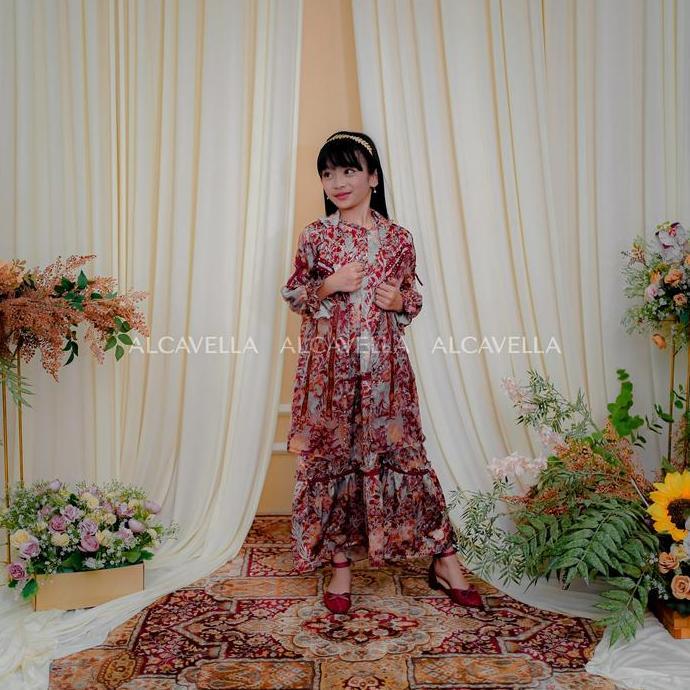 Zafeera Kids Dress Premium Gamis Elegan Mewah - ALCAVELLA