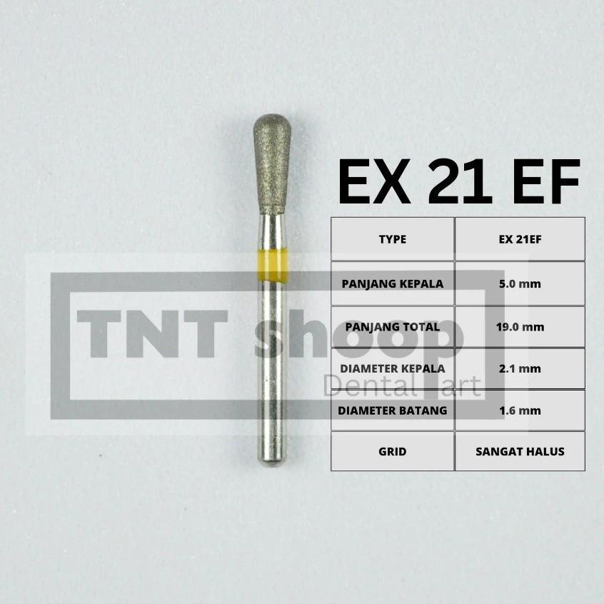 mata bor gigi dental burs highspeed diamond ex - 21 ef