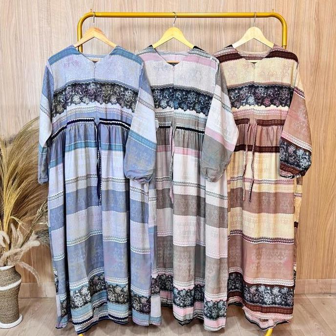 Gamis Jumbo Ld 140 Cm Motif Abstrak Kekinian