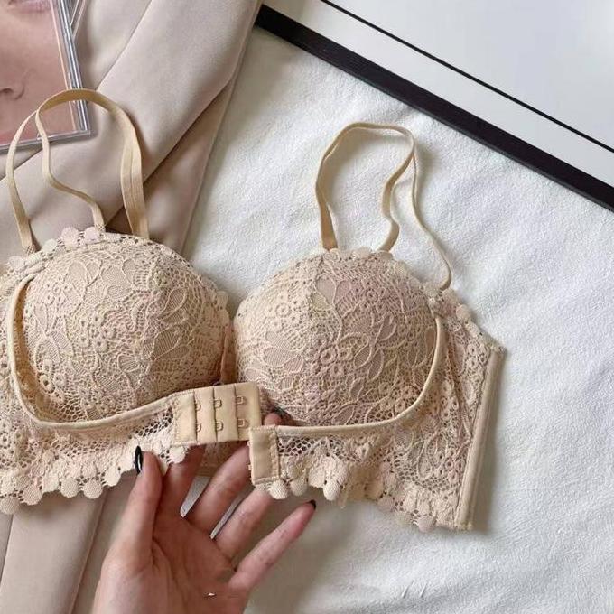 Yuksist- (Bra Dan Cd Dijual Terpisah) Bra Bh Push Up Tanpa Kawat Beha Lingerie Korea Fashion Bralett