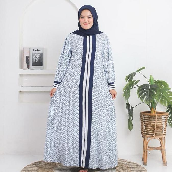 Rayna Dress motif etnik/ gamis motif etnik bahan rayon premium busui friendly adem Nyaman Best Selle