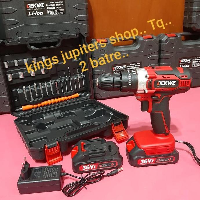 Powerx- Jld Atau Dekwe ( Bor Batre 10Mm 13Mm 36Vf ) Cordless 10Mm 13Mm 36Vf Codless Corless 36Volt