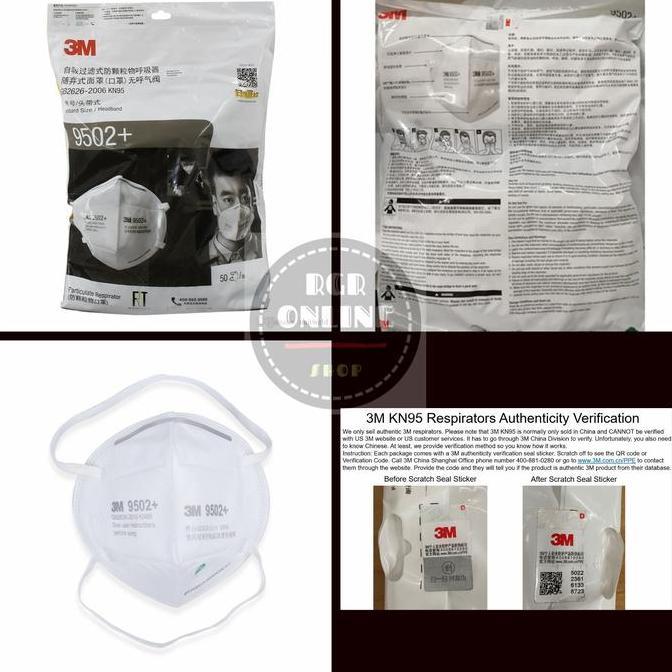 Amanaja- Masker 3M 9502+ Kn95 N95 Headloop Hijab Bag 50 Pcs