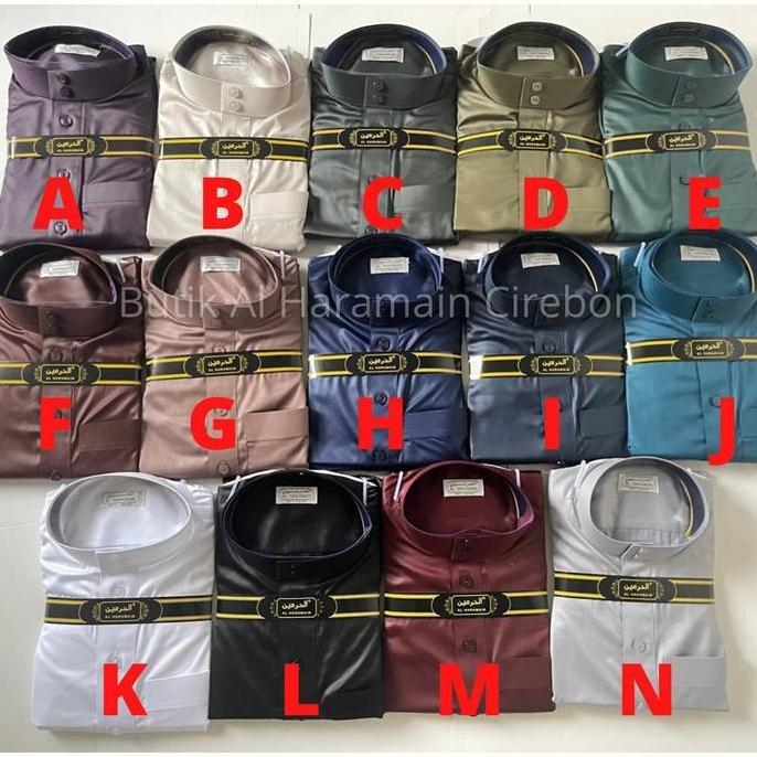 GAMIS JUBAH AL HARAMAIN POLOS POLYSTER IMPORT VIETNAM PUTIH DAN HITAM WARNA ORINAL THOBE MODEL SAUDI