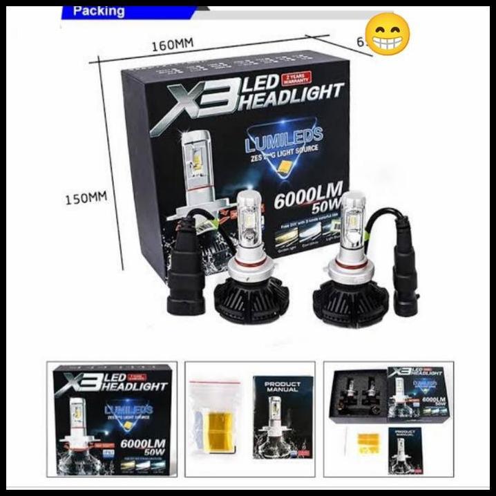 GRATIS ONGKIR LAMPU DEPAN MOBIL XPANDER LED X3 H11 H4 UNIVERSAL