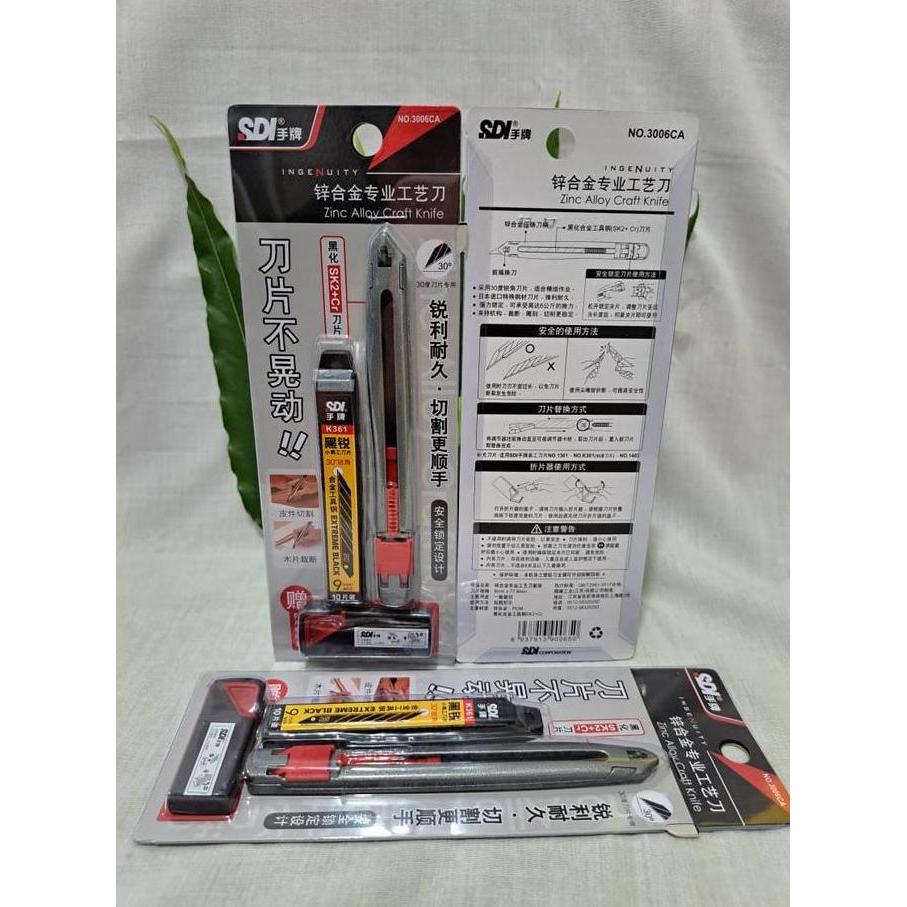 baworgank9 - sdi 3006ca pisau craft cutter art knife 30 derajat