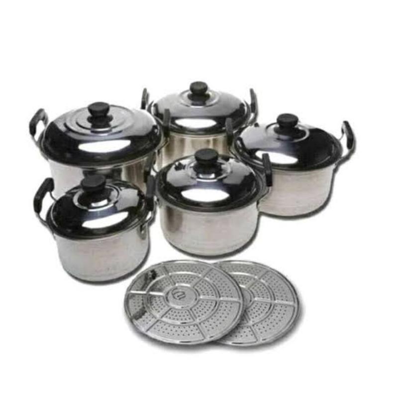 FREE ONGKIR PANCI SET 12PCS + STEAMER / PANCI STEAMER SET COOKWARE / PANCI SET STEAMER 12PCS