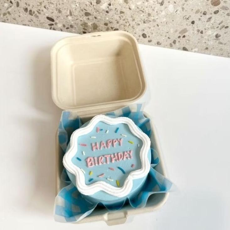 Bento Cake Blue Sparks Korean Cake Fresh Cream Cake Kue Ulang Tahun