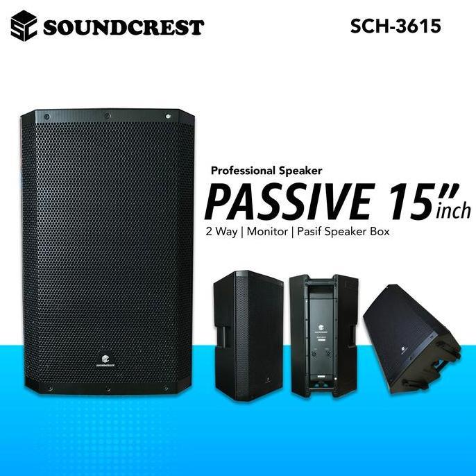 SOUNDCREST Speaker Pasif 15inch SCH-3615 Speaker Monitor 2 Way Dua Arah (1pcs) terlaris