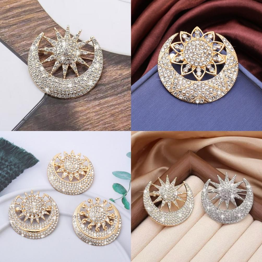 Original Bros Dada Hijab Muslim Melayu/Bros Bulan Bintang Tanjak Bulan Sabit/Bros Hijabers Aksesoris