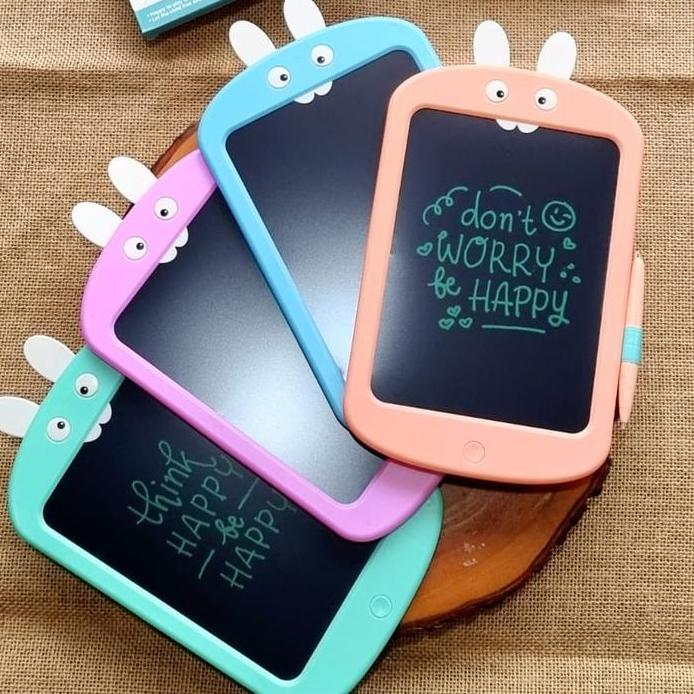 Papan Tulis Rabbit Lcd Gambar Anak Drawing Tablet Mainan Anak Edukasi 8.5" With Stylus Pen Belajar D