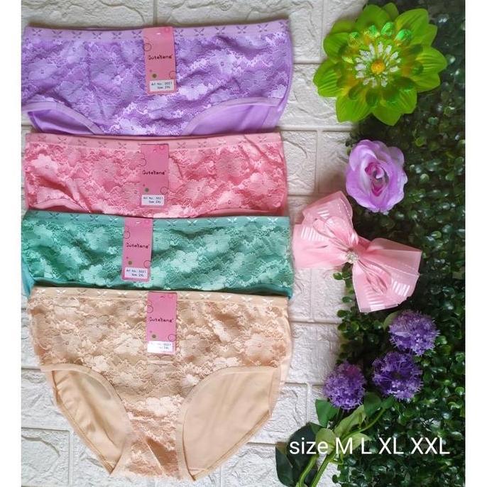 Celana Dalam Wanita Kidiqimi 8888 Transparan Bunga - Jual Goldennick CD Spandex Katun Motif