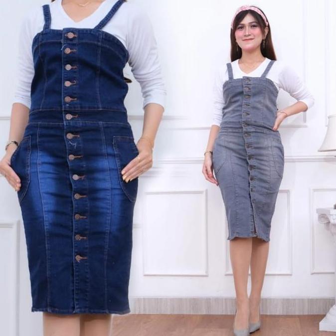 Overall Rok Jeans Delily Standar & Jumbo